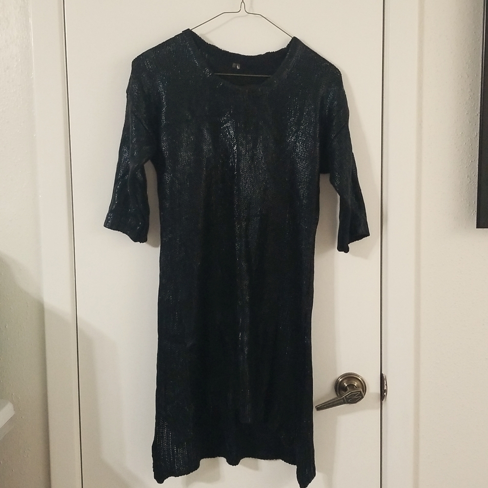 AVAKE COUTURE Acrylic black long tunic